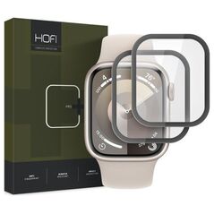 Hofi SZKŁO HYBRYDOWE HOFI HYBRID PRO+ 2-PACK APPLE WATCH 7 / 8 / 9 (41 MM) BLACK