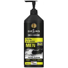 DALAS_Żel pod prysznic 3w1 żel pod prysznic do twarzy, ciała i włosów Total Clean 1000g