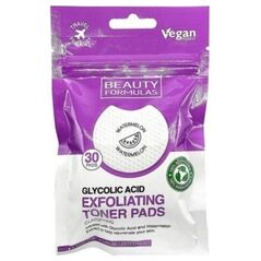 BEAUTY FORMULAS_Exfoliating Toner Pads nasączone płatki złuszczające Kwas Glikolowy 30szt.