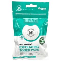 BEAUTY FORMULAS_Exfoliating Toner Pads nasączone płatki złuszczające Niacynamid 30szt.