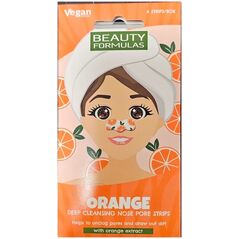 BEAUTY FORMULAS_Paski na nos głęboko oczyszczające Pomarańcza 6szt