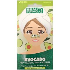 BEAUTY FORMULAS_Paski na nos głęboko oczyszczające Awokado 6szt