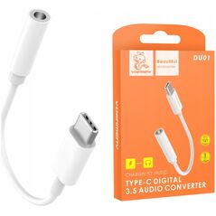 Vega ADAPTER HF TYP-C DENMEN BIAŁY AUDIO JACK DU01>