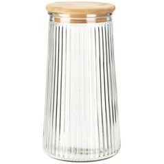 Excellent Houseware Słoik z bambusową pokrywką, szczelne zamknięcie