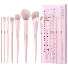 JESSUP_SET Comprehesive Collection estaw czternastu pędzli do makijażu twarzy T495 Crystal Pink