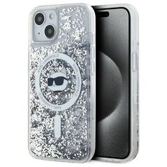 Original Case IPHONE 15 PLUS / 14 PLUS Karl Lagerfeld Hardcase Liquid Glitter Choupette Head MagSafe (KLHMP15MLGCHSGH) transparent 3666339285739