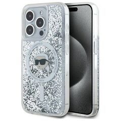 Original Case IPHONE 15 PRO MAX Karl Lagerfeld Hardcase Liquid Glitter Head MagSafe (KLHMP15XLGKISGH) transparent 3666339285616