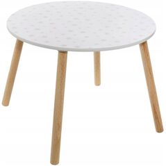 Atmosphera Stolik dla dzieci, biały w gwiazdki, Ø 60 cm