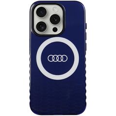 Audi Audi IML Big Logo MagSafe Case iPhone 15 Pro 6.1" niebieski/navy blue hardcase AU-IMLMIP15P-Q5/D2-BE