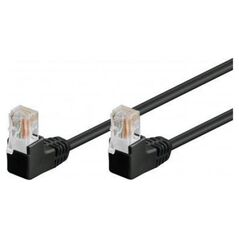 RB-LAN CAT 5eKabel łączący 1x 90 pod kątem,U/UTP, czarny - Długość kabla 0.25 m