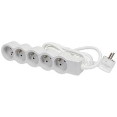 Legrand HELMO Przedłużacz standard 5x2P+Z z przewodem 1.5m 3x1.0 mm2 biały/jasnoszary 049480