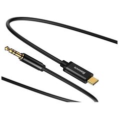 Kabel USB Baseus USB-C - mini Jack 3.5 mm 1.2 m Czarny (30476-uniw)