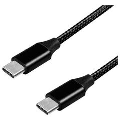 Kabel USB LogiLink USB-C - USB-C 0.3 m Czarny (CU0153)