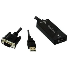 Adapter AV LogiLink D-Sub (VGA) - HDMI + USB-A czarny (CV0060)