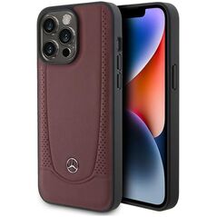Mercedes Mercedes MEHCP15LARMRE iPhone 15 Pro 6.1" czerwony/red hardcase Leather Urban Bengale