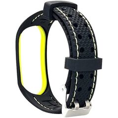 Beline Beline pasek Mi Band 6/5 Sport czarno-limonkowy black/lime