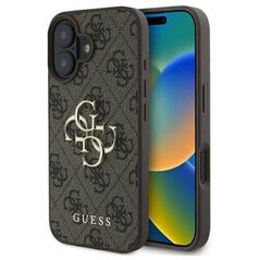 Original Case IPHONE 16 Guess Hardcase 4G Big Logo (GUHCP16S4GMGBR) brown 3666339327569