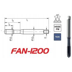 Fanar GWINTOWNIK M 6 DIN-371B (6H) HSSE-PM TICN FAN