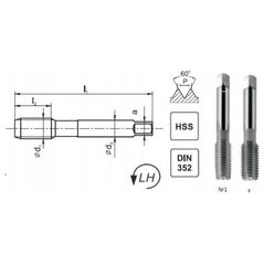 Fanar GWINTOWNIK M18x1,5 NGMM/2 DIN-2181 LH (6H) HSS