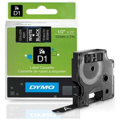 Ταινία Ετικετογράφου DYMO D1 S0720610 12mmX7m (Λευκό/Μαύρο) (S0720610) (DYMO45021) έως 12 άτοκες Δόσεις