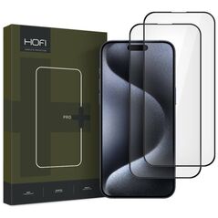 Tempered Glass IPHONE 16 PRO MAX HOFI Glass Pro+ 2-pack black 5906302310852
