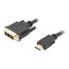 Kabel Lanberg HDMI - DVI-D 0.5m czarny (CA-HDDV-10CC-0005-BK)