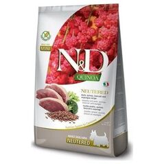 Farmina FARMINA N&D QUINOA DOG DUCK, BROCCOLI & ASPARAGUS  NEUTERED  ADULT MINI dla psów kastrowanych 2,5kg