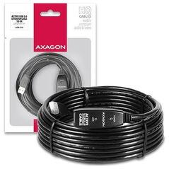 Kabel USB Axagon USB-A - USB-A 10 m Czarny (ADR-210)