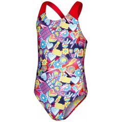 Speedo Dziecięcy strój kąpielowy Speedo DIGI ALV SPBK JF true navy/fed red/blue flame/rose violet/lapis blue/bright yellow rozmiar 11-12
