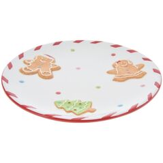 Home Styling Collection Świąteczny talerz, 22 cm, GINGERBREAD