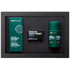 Zew for Men ZEW FOR MEN_SET Zestaw Dla Każdego nawilżający krem do twarzt 80ml + mydło do ciała i twarzy 85ml + dezodorant w sztyfcie 80ml