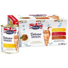Butcher’s Butcher's Delicious Dinners megapack mix smaków dania z mięsem kawałki w galaretce karma dla kota 6 x 400g