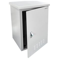 Alantec Zewnętrzna szafka rack wisząca 19" 18U 600x600, 4 belki nośne, 4 przepusty kablowe, kolor szary ALANTEC