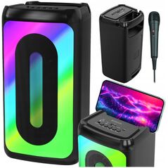 Głośnik Defender Głośnik Defender CONCERTO Bluetooth 20W MP3/FM/SD/USB/AUX/TWS/LED/MIC KARAOKE czarny + mikrofon