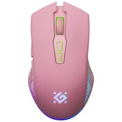 Mysz Defender Mysz bezprzewodowa Defender PANDORA GM-502 optyczna 3200dpi różowa RGB AKUMULATOR 7 przycisków Gaming bezklikowa silent