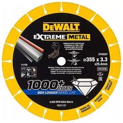 Dewalt tarcza extreme metal 355x25.4x3.3mm