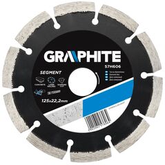 Graphite Tarcza diamentowa 125x22,2mm segmentowa spawana laserowo - 57H606