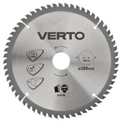 Verto Tarcza do aluminium widiowa 200x30mm 60 zębów 61H190