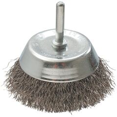 Graphite Szczotka druciana doczołowa z trzpieniem 75mm INOX - 57H600