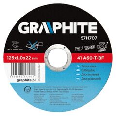 Graphite Tarcza tnąca do metalu 115x2.5x22.2 mm 41 A30-T-BF (57H706)