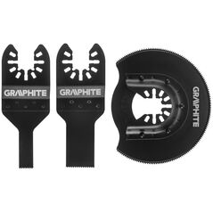 Graphite Zestaw brzeszczotów do metalu 3szt. (56H072)