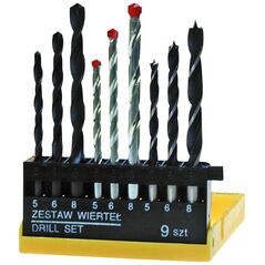 Wiertło Top Tools do betonu, drewna, metalu 9szt. (60H009)
