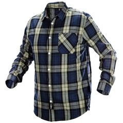 Neo Koszula flanelowa (Koszula flanelowa granatowo-oliwkowo-czarna, rozmiar L)