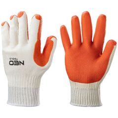 Neo Rękawice robocze 65% bawełna + 35% poliester powleczone gumą 10"