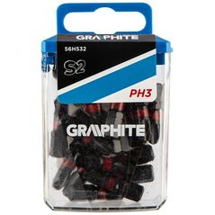 Graphite Końcówka wkrętakowa (Bity udarowe PH3 x 25 mm, 20 szt.)