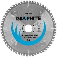 Graphite Tarcza do pilarki, widiowa, 216 x 30 mm, 60 zębów (55H547)
