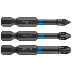Graphite Końcówka wkrętakowa (Bity udarowe PZ1/2/3 x 50 mm, 3 szt.)