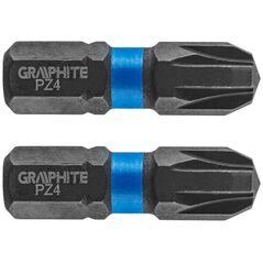 Graphite Końcówka wkrętakowa (Bity udarowe PZ4 x 25 mm, 2 szt.)