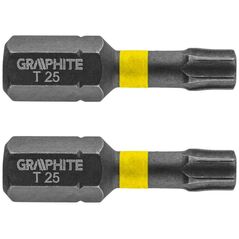 Graphite Końcówka wkrętakowa (Bity udarowe TX25 x 25 mm, 2 szt.)