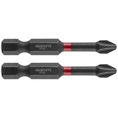 Graphite Końcówka wkrętakowa (Bity udarowe PH2 x 50 mm, 2 szt.)